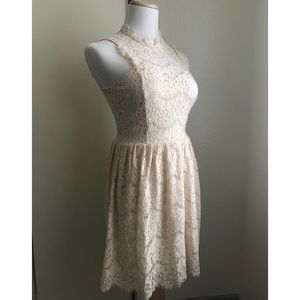 Sleeveless Ivory Lace Dress